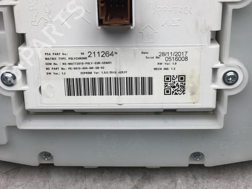 Used Instrument cluster PEUGEOT 208 I (CA_, CC_) 1.2 THP 110 (110 hp) 25520933