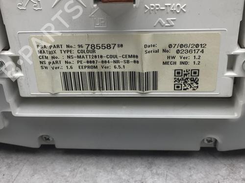 Instrument cluster PEUGEOT 208 I (CA_, CC_) 1.2 VTI 82 | BP25525431C47