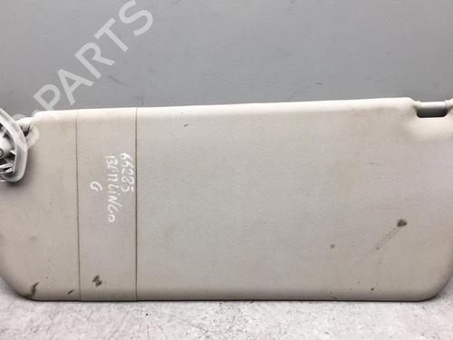 Used Left sun visor CITROËN BERLINGO / BERLINGO FIRST MPV (MF_, GJK_, GFK_) 1.6 HDI 90 (MF9HX) (90 hp) 25580594
