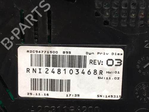 Instrument cluster RENAULT MEGANE III Hatchback (BZ0/1_, B3_) 1.5 dCi (BZ09, BZ0D, BZ1W, BZ29, BZ14) | BP25525510C47 