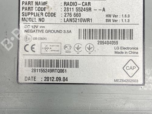 Used Radio RENAULT CLIO III (BR0/1, CR0/1) 1.5 dCi (BR17, CR17) (86 hp) 25584874