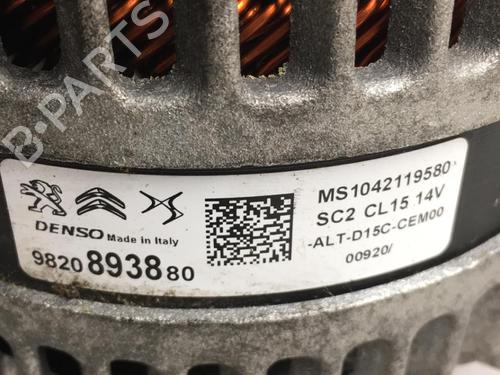 Used Alternator Alternator PEUGEOT 308 II (LB_, LP_, LW_, LH_, L3_) 1.5 BlueHDi 130 (131 hp) 25534043 25534043