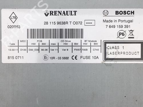 Radio RENAULT MEGANE III Hatchback (BZ0/1_, B3_) 1.5 dCi (BZ09, BZ0D, BZ1W, BZ29, BZ14) | BP25575023E6 