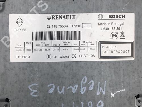 Used Radio RENAULT MEGANE III Hatchback (BZ0/1_, B3_) 1.9 dCi (BZ0N, BZ0J) (131 hp) 25534074