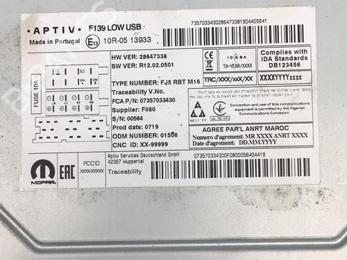 Radio FIAT PANDA (312_, 319_) 0.9 Natural Power (312PXN1A) | BP25538990E6