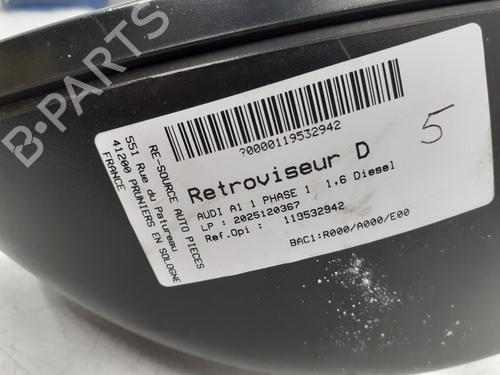 Bakspejl Højre AUDI A1 (8X1, 8XK) 1.6 TDI (105 hp) 32319860
