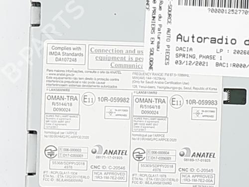 Radio DACIA SPRING EV (B6M1) | BP37742245E6 - Image 6