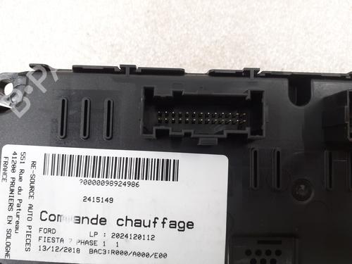 Climate control FORD FIESTA VII (HJ, HF) 1.0 EcoBoost | BP24798085I5 