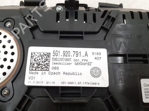 Instrument cluster VW GOLF VII (5G1, BQ1, BE1, BE2) 2.0 GTI | BP24792451C47 