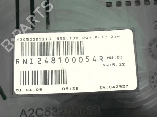 Used Instrument cluster Instrument cluster RENAULT MEGANE III Coupe (DZ0/1_) 1.9 dCi (DZ0N, DZ0J, DZ1J, DZ1K) (131 hp) 24778564 24778564