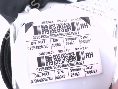 Rear left seatbelt FIAT 500 (312_) 1.0 Mild Hybrid (312.AYD1B) | BP24783143I29  - Image 5