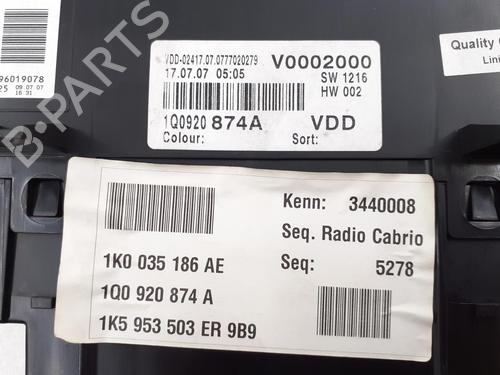 Used Instrument cluster VW EOS (1F7, 1F8) 2.0 TDI (140 hp) 24786104