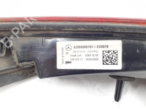 Used Left tailgate light Left tailgate light MERCEDES-BENZ C-CLASS T-MODEL (S206) C 200 d (206.203) (163 hp) 30355127 30355127