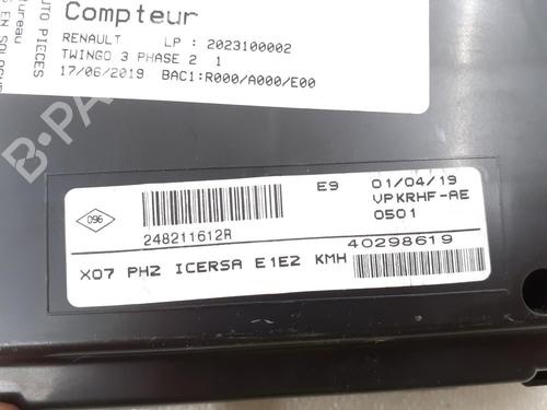 Instrument cluster RENAULT TWINGO III (BCM_, BCA_) 1.0 SCe 75 | BP24789790C47 
