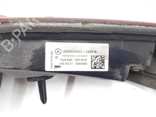 Used Right tailgate light Right tailgate light MERCEDES-BENZ C-CLASS T-MODEL (S206) C 200 d (206.203) (163 hp) 30355126 30355126