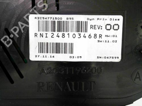 Instrument cluster RENAULT MEGANE III Grandtour (KZ0/1) 1.5 dCi (KZ1G, KZ1W, KZ0R) | BP24777285C47 