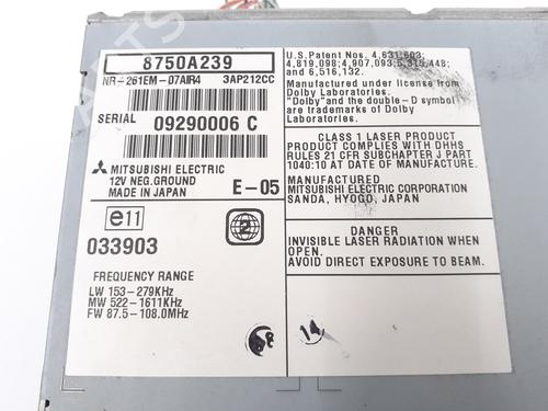 Radio MITSUBISHI OUTLANDER II (CW_W) 2.2 DI-D 4WD | BP30567413E6