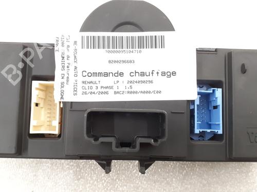 AC Styreenhet / Manøvreringsenhet RENAULT CLIO III (BR0/1, CR0/1) 1.5 dCi (C/BR0G, C/BR1G) | BP24796504I5 