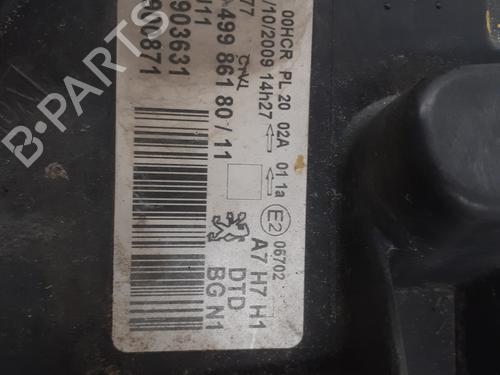 Used Right headlight PEUGEOT 207 (WA_, WC_) 1.6 HDi (90 hp) 29440423