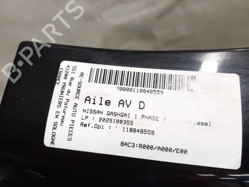 Forskærm Højre NISSAN QASHQAI I (J10, NJ10) 1.5 dCi (110 hp) 31707321