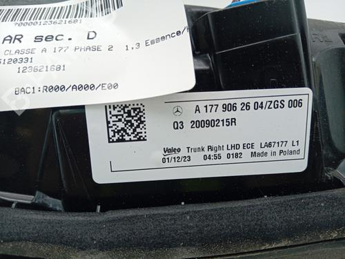 Right tailgate light MERCEDES-BENZ A-CLASS (W177) A 200 Mild-Hybrid (177.087) | BP37742104C80 - Image 3
