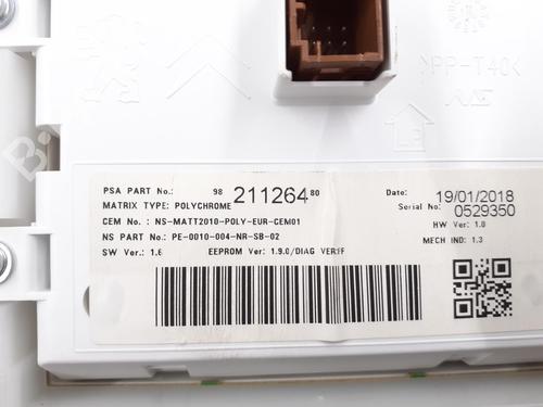 Instrument cluster PEUGEOT 208 I (CA_, CC_) 1.2 THP 110 | BP24789035C47 