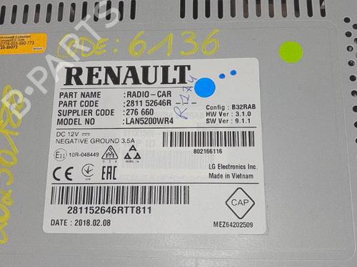 Radio DACIA SANDERO II TCe 90 (B8M1, B8MA, B8AC) | BP27402851E6 