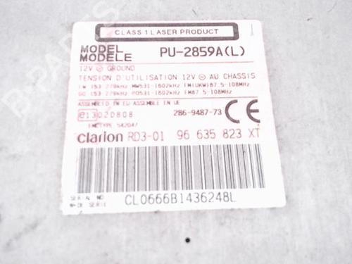 Radio PEUGEOT 206+ (2L_, 2M_) 1.4 HDi eco 70 | BP25371899E6 