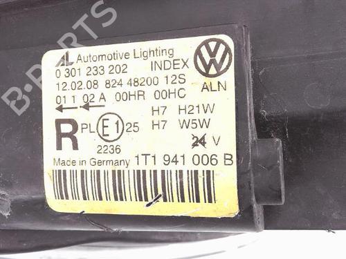 Højre forlygte VW TOURAN (1T1, 1T2) 1.9 TDI | BP25363619C29