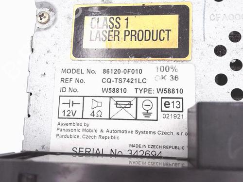 Radio TOYOTA COROLLA Verso (ZER_, ZZE12_, R1_) 1.8 (ZNR11_, ZNR11R) | BP25350842E6 