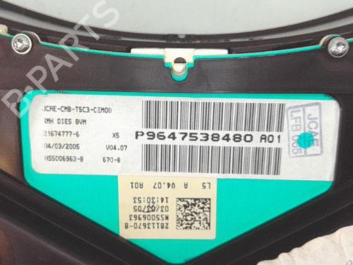 Instrument cluster PEUGEOT 307 (3A/C) 1.6 HDi 110 | BP28429214C47