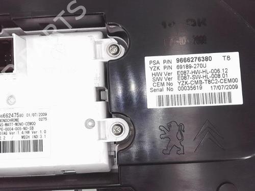 Instrument cluster PEUGEOT 3008 I MPV (0U_) 2.0 HDi | BP25353760C47 