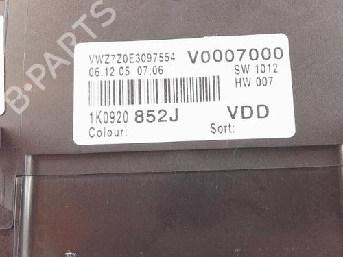 Instrument cluster VW GOLF V (1K1) 1.9 TDI | BP27883940C47 