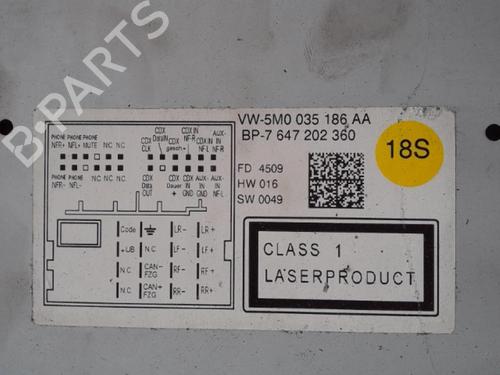 Radio VW GOLF PLUS V (5M1, 521) 1.6 TDI | BP25367239E6 