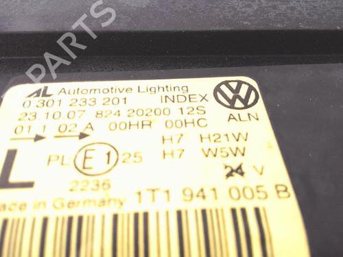 Used Left headlight VW TOURAN (1T1, 1T2) 1.9 TDI (105 hp) 25363366