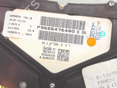 Used Instrument cluster Instrument cluster PEUGEOT 307 SW (3H) [2002-2009] 33804986 33804986