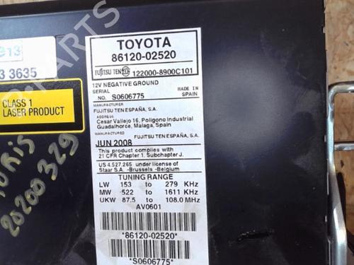 Radio TOYOTA AURIS (_E15_) 2.0 D-4D (ADE150_, ADE150R) | BP25359388E6 