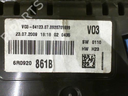 Instrument cluster VW POLO V (6R1, 6C1) 1.6 TDI | BP24746161C47 
