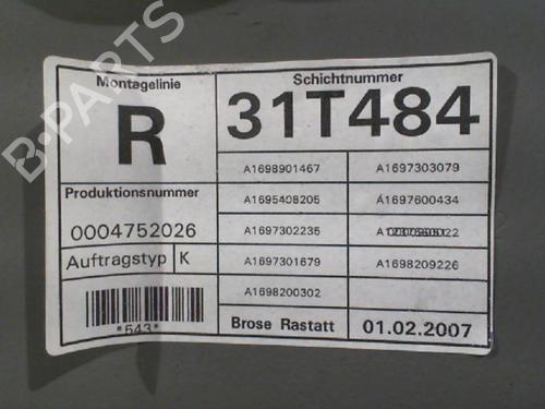 Raammechaniek rechts achter MERCEDES-BENZ B-CLASS Sports Tourer (W245) B 200 CDI (245.208) (140 hp) 24755225