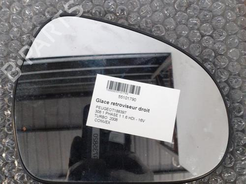 Used Right mirror glass Right mirror glass PEUGEOT 308 I (4A_, 4C_) 1.6 HDi (90 hp) 24749971 24749971