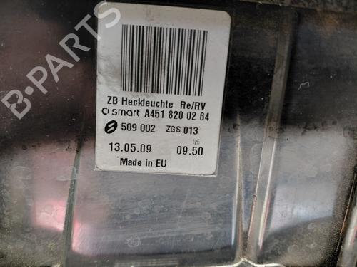 Used Right taillight Right taillight SMART FORTWO Coupe (453) 1.0 (453.342, 453.343) (71 hp) 34242215 34242215