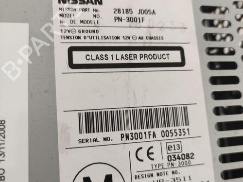Radio NISSAN QASHQAI / QASHQAI +2 I (J10, NJ10, JJ10E) 1.5 dCi | BP25809623E6 