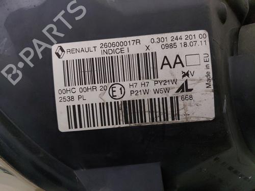 Left headlight RENAULT MEGANE III Hatchback (BZ0/1_, B3_) 1.9 dCi (BZ0N, BZ0J) | BP25206502C28 