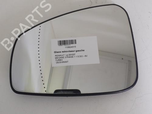 Used Left mirror glass RENAULT MEGANE III Hatchback (BZ0/1_, B3_) 1.5 dCi (BZ09, BZ0D, BZ1W, BZ29, BZ14) (110 hp) 28099574