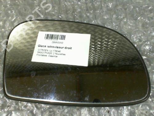 Used Right mirror glass CITROËN SAXO (S0, S1) 1.1 X, SX (60 hp) 24751880