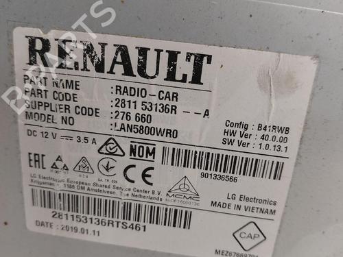 Used Radio Radio RENAULT TRAFIC III Van (FG_) 1.6 dCi 120 (FGMB, FGMC) (120 hp) 39665172 39665172
