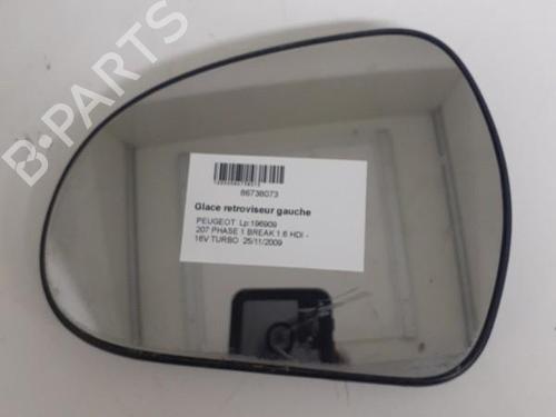 Used Left mirror glass PEUGEOT 207 SW (WK_) 1.6 HDi (90 hp) 24741685