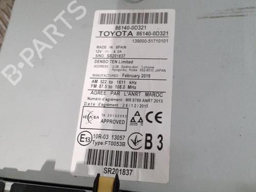 Radio TOYOTA YARIS (_P13_) 1.0 (KSP130) BP24766830E6