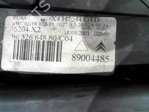 Used Left headlight Left headlight CITROËN C5 I Break (DE_) 2.0 HDi (DERHZB, DERHZE) (109 hp) 24743579 24743579
