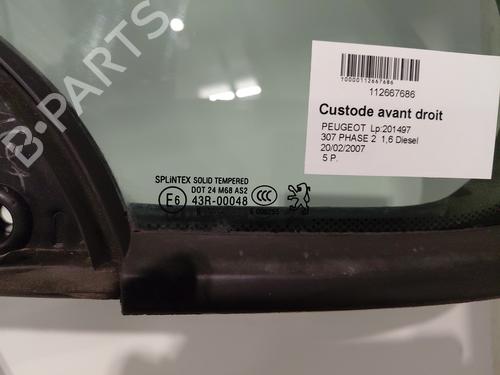Front right quarter glass PEUGEOT 307 (3A/C) 1.6 HDi | BP29293053C112 